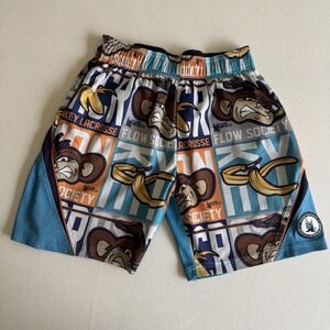 Flow Society Monkey Lacrosse Big Boys Size Small Shorts Pull On Youth